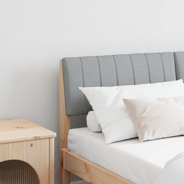 vidaXL Čal&uacute;nen&eacute; čelo postele Svetlosiv&aacute; 140 cm