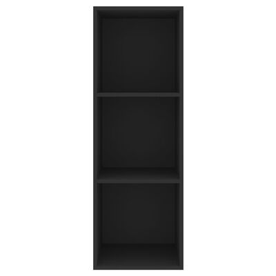 vidaXL Nástenná TV skrinka, čierna 37x37x107 cm, kompozitné drevo