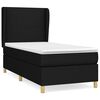 vidaXL Posteľn&yacute; r&aacute;m boxspring s matracom čierny 90x190 cm l&aacute;tka