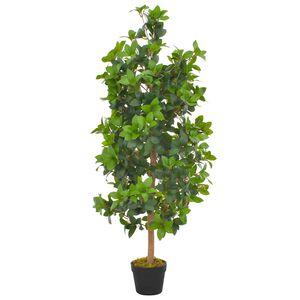 vidaXL Umel&aacute; rastlina, vavr&iacute;n s kvetin&aacute;čom, zelen&aacute; 120 cm