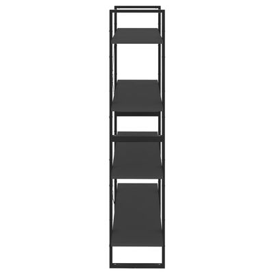 vidaXL 4-poschodová knižnica sivá 100x30x140 cm drevotrieska