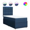 vidaXL Posteľn&yacute; r&aacute;m boxspring s matracom modr&yacute; 90x200 cm l&aacute;tka