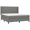 vidaXL Boxspring posteľ s matracom tmavosiv&aacute; 180x200 cm l&aacute;tka