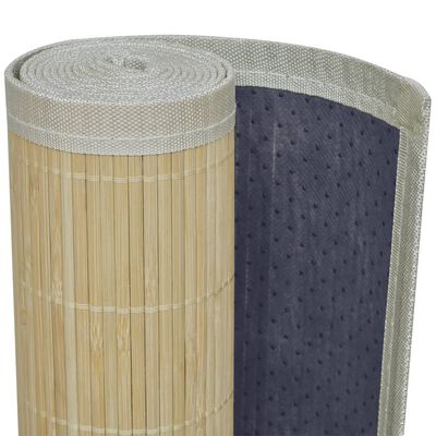 Obdĺžnikový prírodný bambusový koberec 80x300 cm