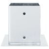 vidaXL Podnože stĺpikov &scaron;tvorcov&eacute; 4 ks Strieborn&aacute; 121x121 mm