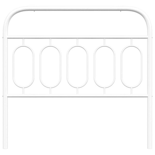 vidaXL Kovov&eacute; n&aacute;hradn&eacute; čelo postele biele 100 cm