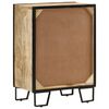 vidaXL Komoda s 2 z&aacute;suvkami 53x31x72 cm mas&iacute;vny mangovn&iacute;k a železo