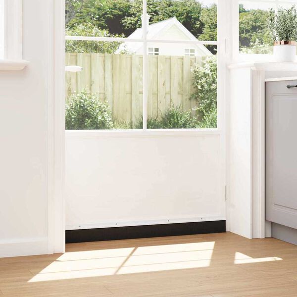 vidaXL Kefkov&eacute; tesnenia na dvere s mont&aacute;žou na skrutky 12 pcs Biela