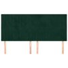 vidaXL Čelo postele tmavozelen&eacute; 200x5x118/128 cm zamatov&eacute;