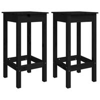 vidaXL Barové stoličky 2 ks čierne 40x40x78 cm borovicový masív<br />