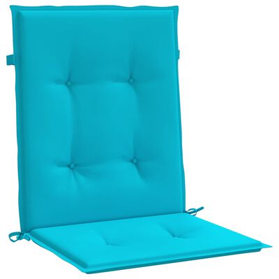 vidaXL Vankúše na stoličky s nízkym operadlom 4 ks tyrkysové látka