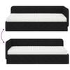 vidaXL Rohov&yacute; r&aacute;m postele s matracmi Čierna 100 x 200 cm l&aacute;tka