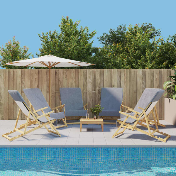 vidaXL Pl&aacute;žov&eacute; uter&aacute;ky 6 ks siv&eacute; 60x135 cm l&aacute;tka 400 GSM