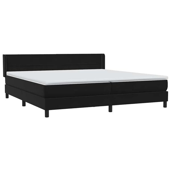 vidaXL Posteľn&yacute; r&aacute;m boxspring s matracom čierny 180x210 cm zamat
