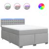 vidaXL Boxspring posteľ s matracom bledosiv&aacute; 140x200 cm l&aacute;tka