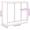 vidaXL Komoda biela 85x34x76 cm kompozitné drevo