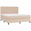 vidaXL Boxspring posteľ s matracom kapučínová 180x200 cm umelá koža