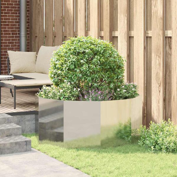 vidaXL Hrant&iacute;k Strieborn&aacute; 120 x 120 x 50 cm Pozinkovan&aacute; oceľ