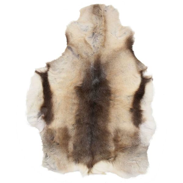 335859 vidaXL Reindeer Skin Mixed Grey 80x130 cm