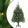 vidaXL Vianočn&yacute; stromček s 150 LED-i so stojanom Zelen&aacute; 120 cm PE