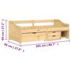 vidaXL Denná posteľ s 3 zásuvkami IRUN 90x200cm masívna borovica