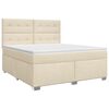 vidaXL Posteľ boxspring s matracom Kr&eacute;mov&aacute; 180 x 200 cm L&aacute;tka
