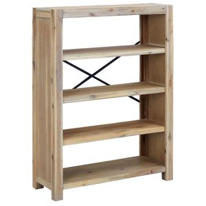 vidaXL Knižnica so 4 policami 80x30x110 cm ak&aacute;ciov&yacute; mas&iacute;v