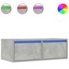 vidaXL TV skrinka s LED svetlami bet&oacute;nov&aacute; siv&aacute; 75x35,5x25 cm