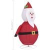 vidaXL Vianočná ozdoba figúrka Santa Claus LED luxusná látka 90 cm
