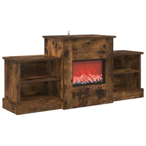 vidaXL Elektrick&yacute; krb Dymov&yacute; dub 110 x 30 x 50 cm Kompozitn&eacute; drevo