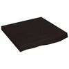 vidaXL K&uacute;peľňov&aacute; doska tmavohned&aacute; 60x60x(2-6) cm o&scaron;etren&yacute; mas&iacute;v
