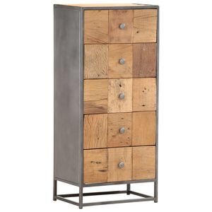 vidaXL Skrinka so z&aacute;suvkami 45x30x100 cm, recyklovan&yacute; mas&iacute;v