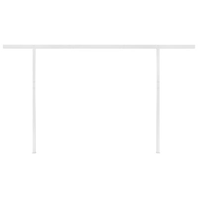 vidaXL Ručne zaťahovacia markíza so stĺpikmi 4,5x3,5 m modro-biela