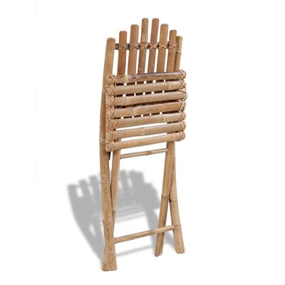 vidaXL Skladacie záhradné stoličky 2 ks, bambus
