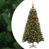 vidaXL Umel&yacute; vianočn&yacute; stromček s vianočn&yacute;mi guľami 120 cm 150 LED