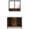 vidaXL 2-dielna sada kúpeľňového nábytku, tmavý dub, kompozitné drevo