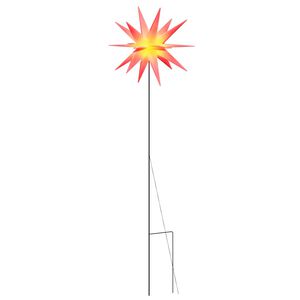 vidaXL Vianočn&eacute; svetlo so zemn&yacute;m hrotom a LED skladacie červen&eacute; 57 cm
