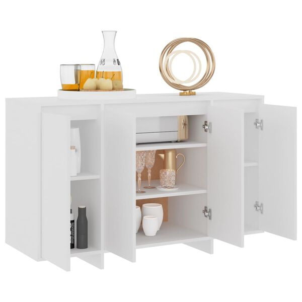 vidaXL Komoda biela 120x41x75 cm drevotrieska