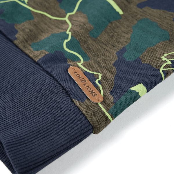 Detská mikina tmavá kaki melanž 116