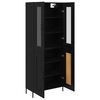 vidaXL Highboard Čierny dub 69,5 x 34 x 180 cm Kompozitn&eacute; drevo