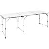 vidaXL Skladac&iacute; kempingov&yacute; st&ocirc;l z hlin&iacute;ka s nastaviteľnou v&yacute;&scaron;kou 180 x 60 cm