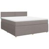 vidaXL Posteľn&yacute; r&aacute;m boxspring s matracom sivohned 180x200 cm l&aacute;tka