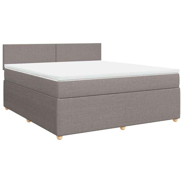 vidaXL Posteľn&yacute; r&aacute;m boxspring s matracom sivohned 180x200 cm l&aacute;tka
