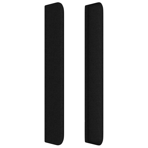 vidaXL Čelo postele so z&aacute;hybmi čierne 147x16x118/128 cm l&aacute;tka