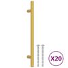 vidaXL Rukov&auml;te na skrinku 20 ks zlat&eacute; 160 mm nehrdzavej&uacute;ca oceľ
