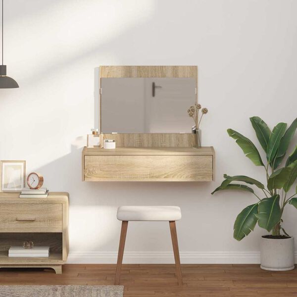 vidaXL Toaletn&yacute; stol&iacute;k Hned&aacute; 83 x 40 x 70 cm Kompozitn&eacute; drevo