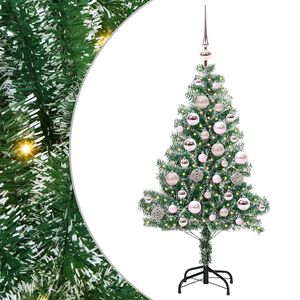 vidaXL Umel&yacute; vianočn&yacute; stromček, snehom obalen&yacute;, s LED svetlom 120 cm