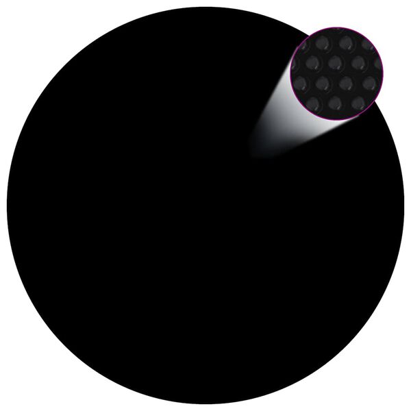 vidaXL Plávajúca solárna bazénová fólia z PE 527 cm čierna a modrá