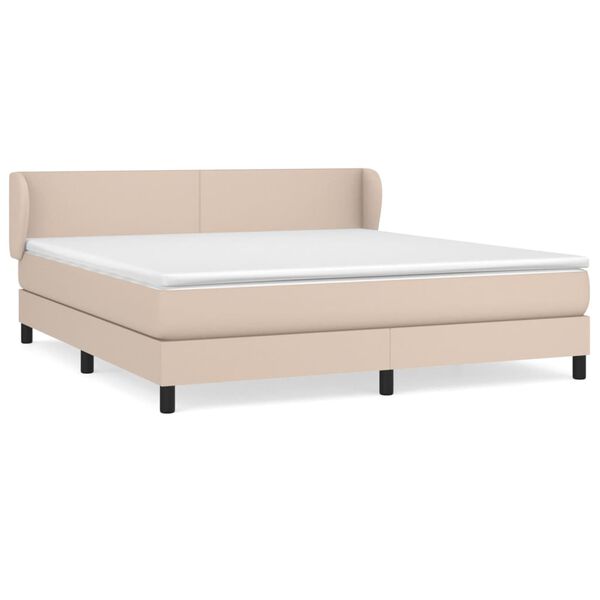 vidaXL Boxspring posteľ s matracom kapuč&iacute;nov&aacute; 180x200 cm umel&aacute; koža