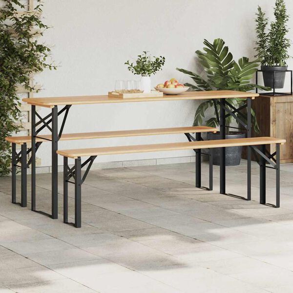 vidaXL Noha na pivo 2 pcs Čierna 39 x 3 x 75 cm